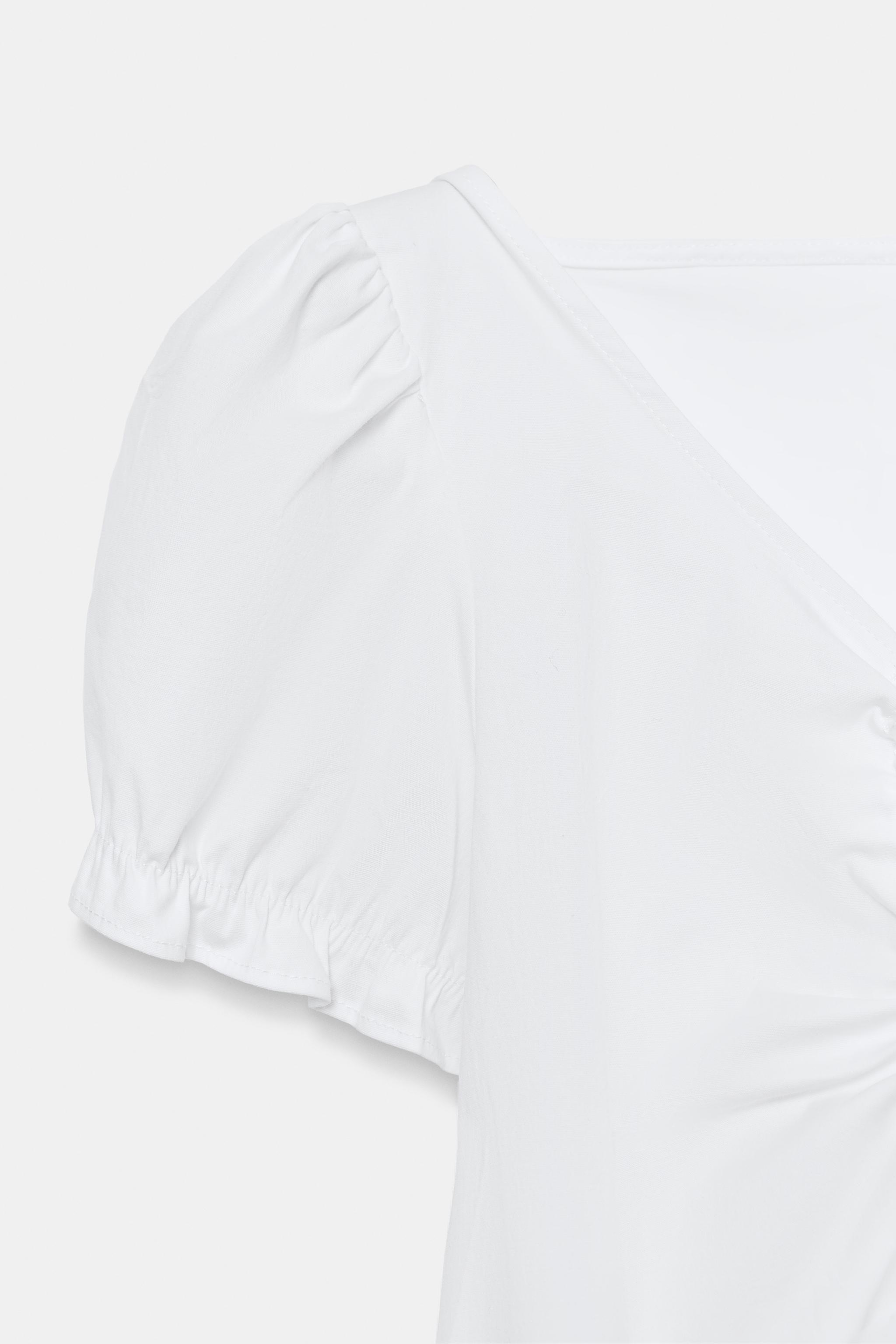 SHORT POPLIN DRESS WITH SLIT